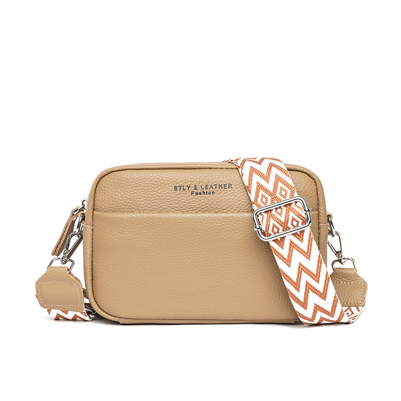Fashion Shoulder Crossbody Bags with Rhombus Embroidered Wide Shoulder Strap Cute Small Square Bag Women