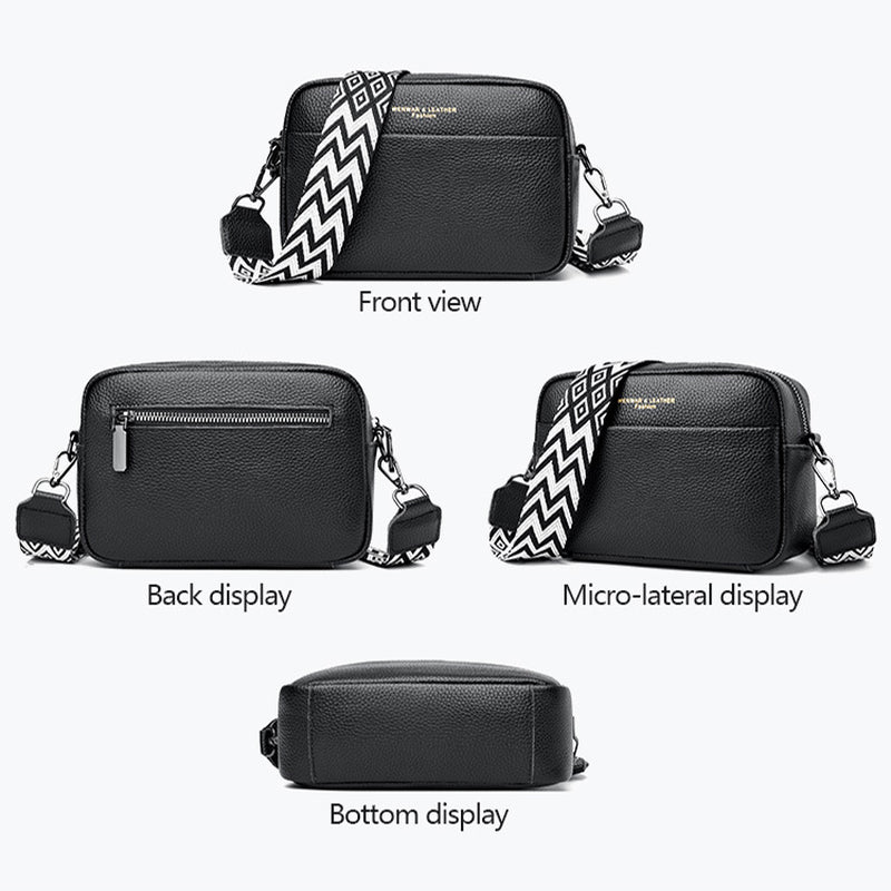 Fashion Shoulder Crossbody Bags with Rhombus Embroidered Wide Shoulder Strap Cute Small Square Bag Women