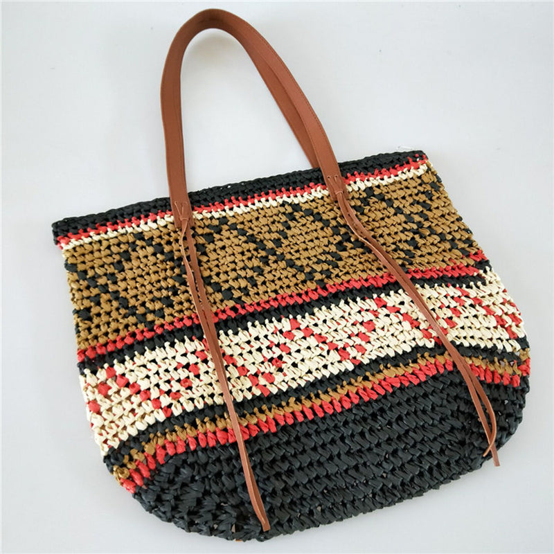 Holiday Lingerie Hand-Woven Straw Bag