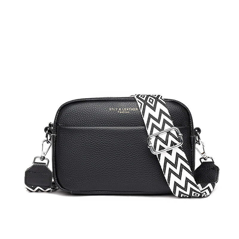 Fashion Shoulder Crossbody Bags with Rhombus Embroidered Wide Shoulder Strap Cute Small Square Bag Women