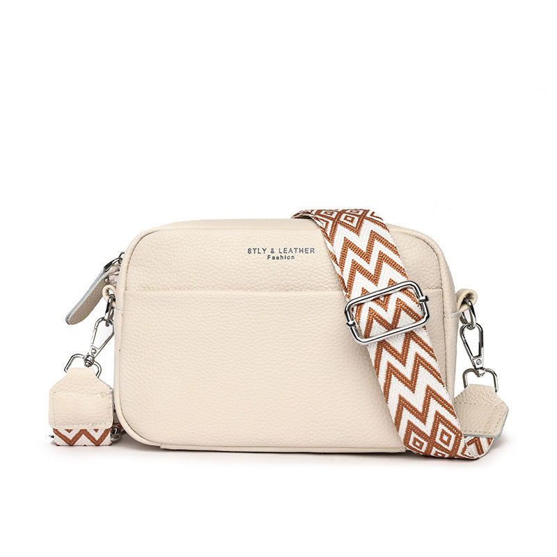 Fashion Shoulder Crossbody Bags with Rhombus Embroidered Wide Shoulder Strap Cute Small Square Bag Women