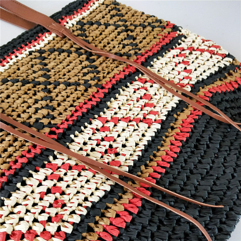 Holiday Lingerie Hand-Woven Straw Bag