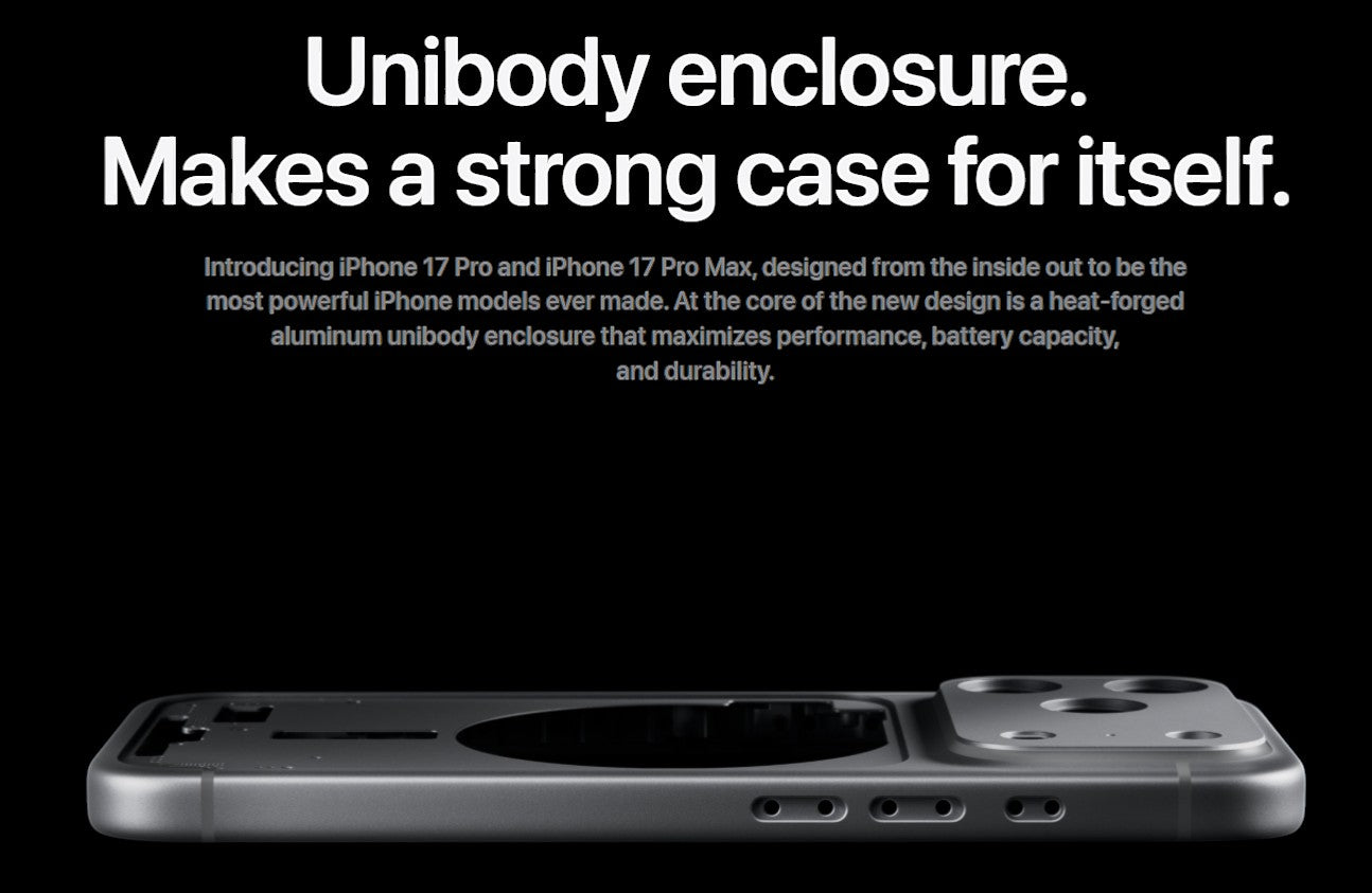 ASKY Digital iPhone 17 Pro unibody aluminum enclosure, showcasing its durable design and camera cutout.