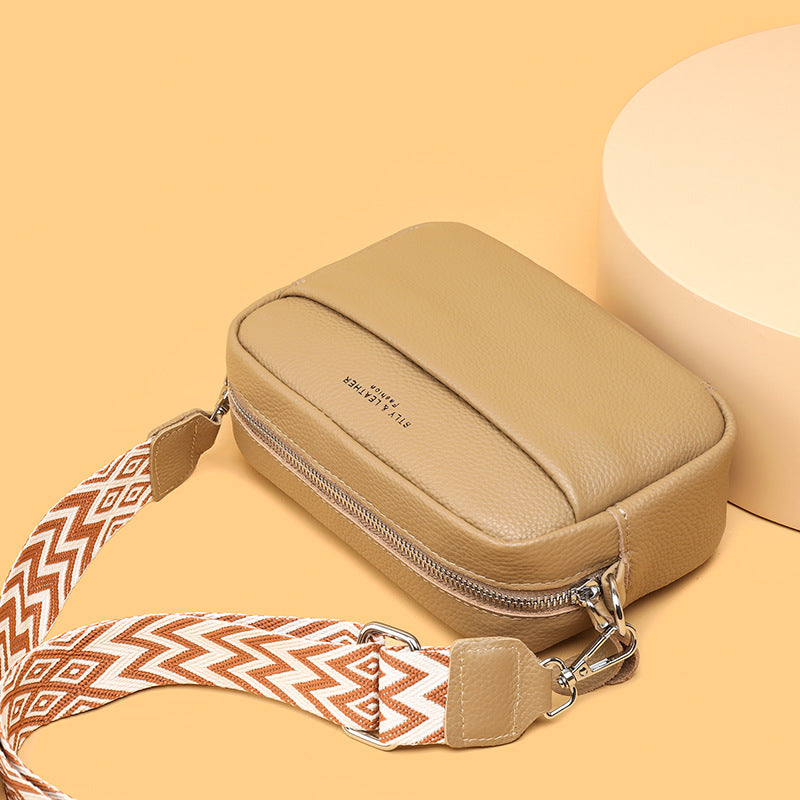 Fashion Shoulder Crossbody Bags with Rhombus Embroidered Wide Shoulder Strap Cute Small Square Bag Women