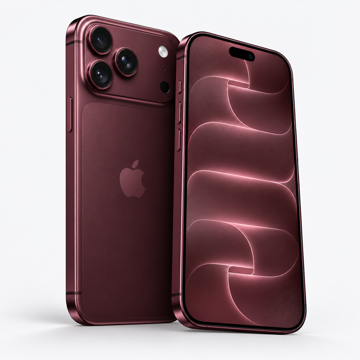Burgundy | Apple iPhone 18 Pro Max front and back view