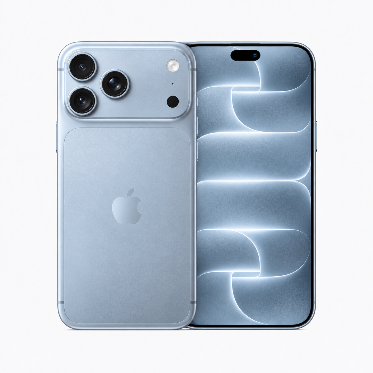 Glacier| Apple iPhone 18 Pro Max front and back view