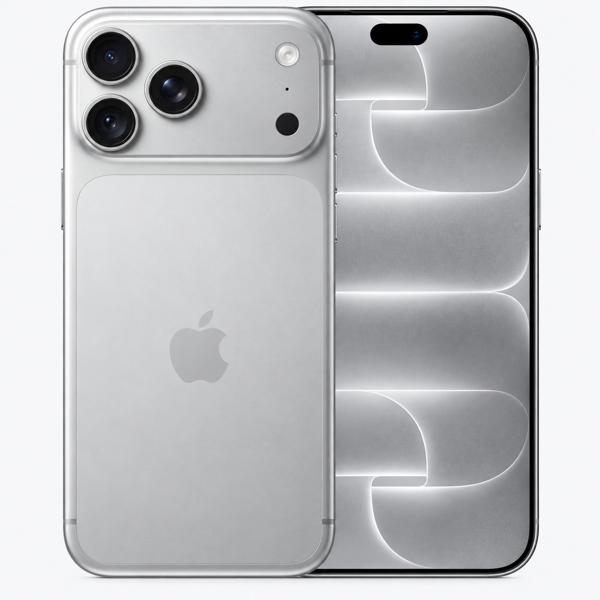 Silver | Apple iPhone 18 Pro Max front and back view